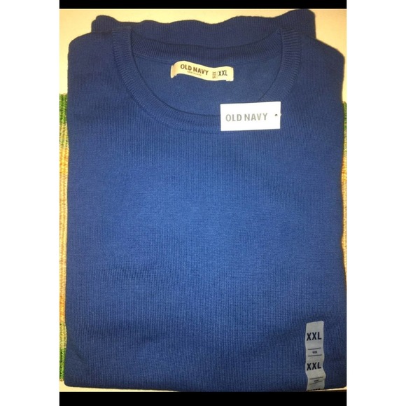 NWT Old Navy Crew Neck Sweater 100% Cotton Medium Blue XXL All Seasons - Picture 4 of 7